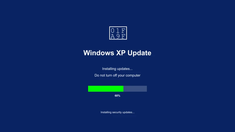 Windows XP Update Screen